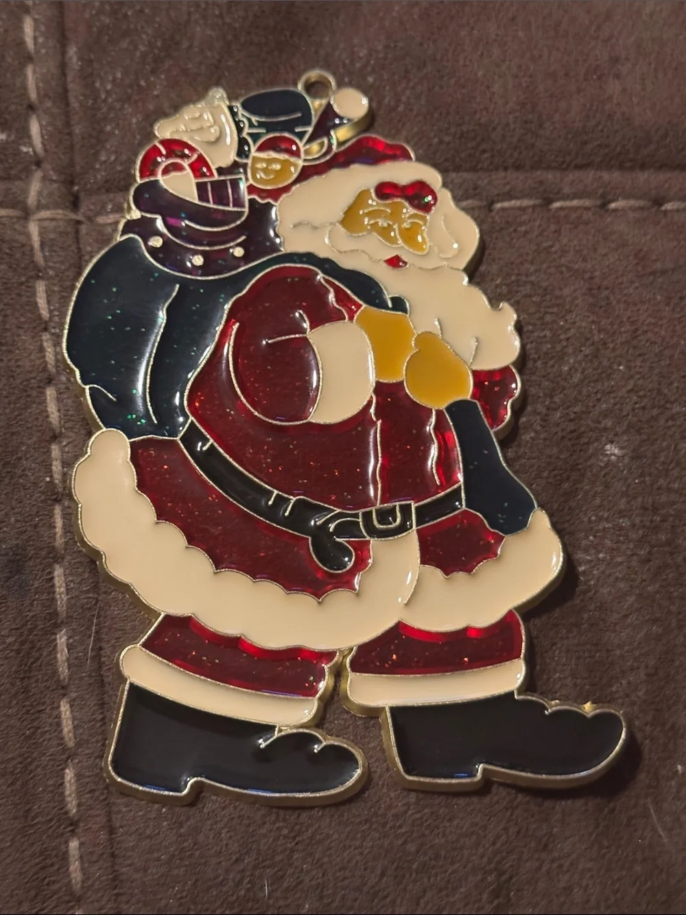 Vintage stained glass look holiday ornaments